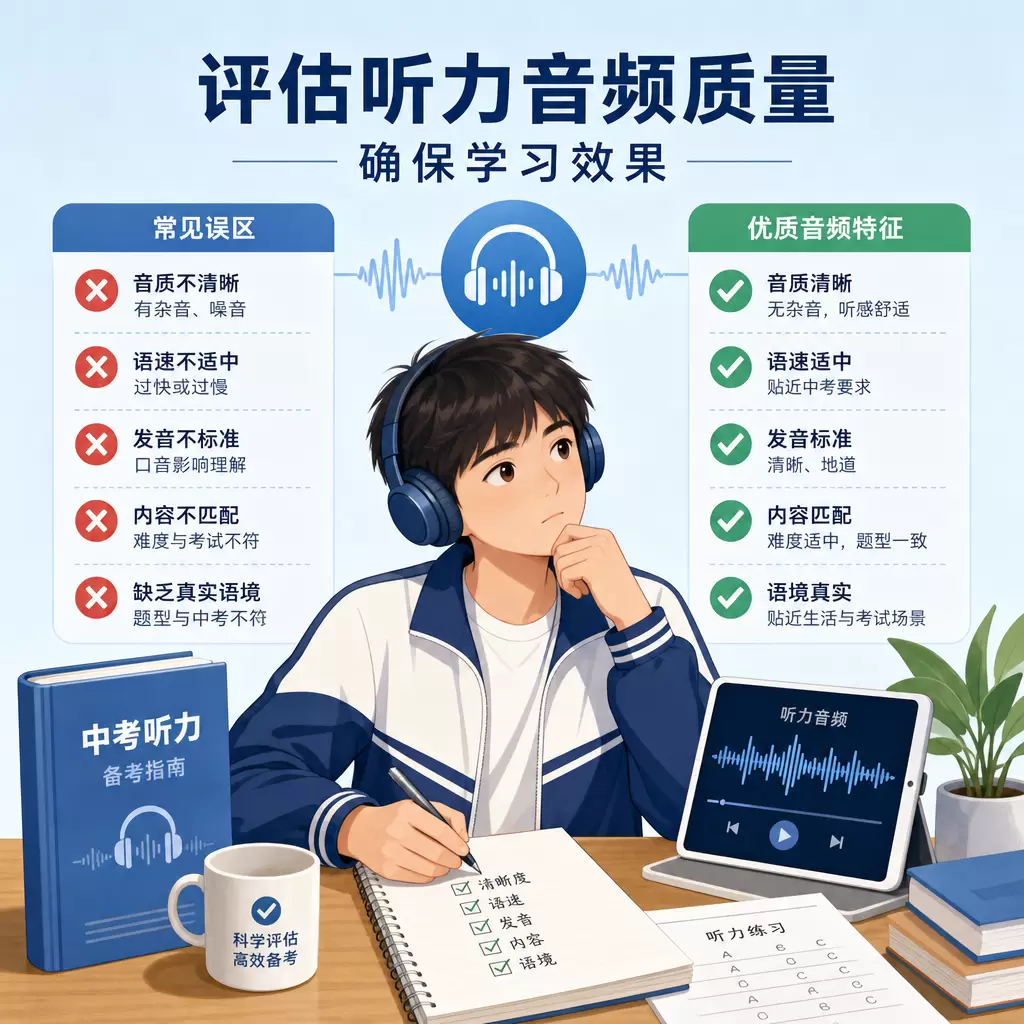 如何评估武汉中考听力音频的质量,确保学习效果
