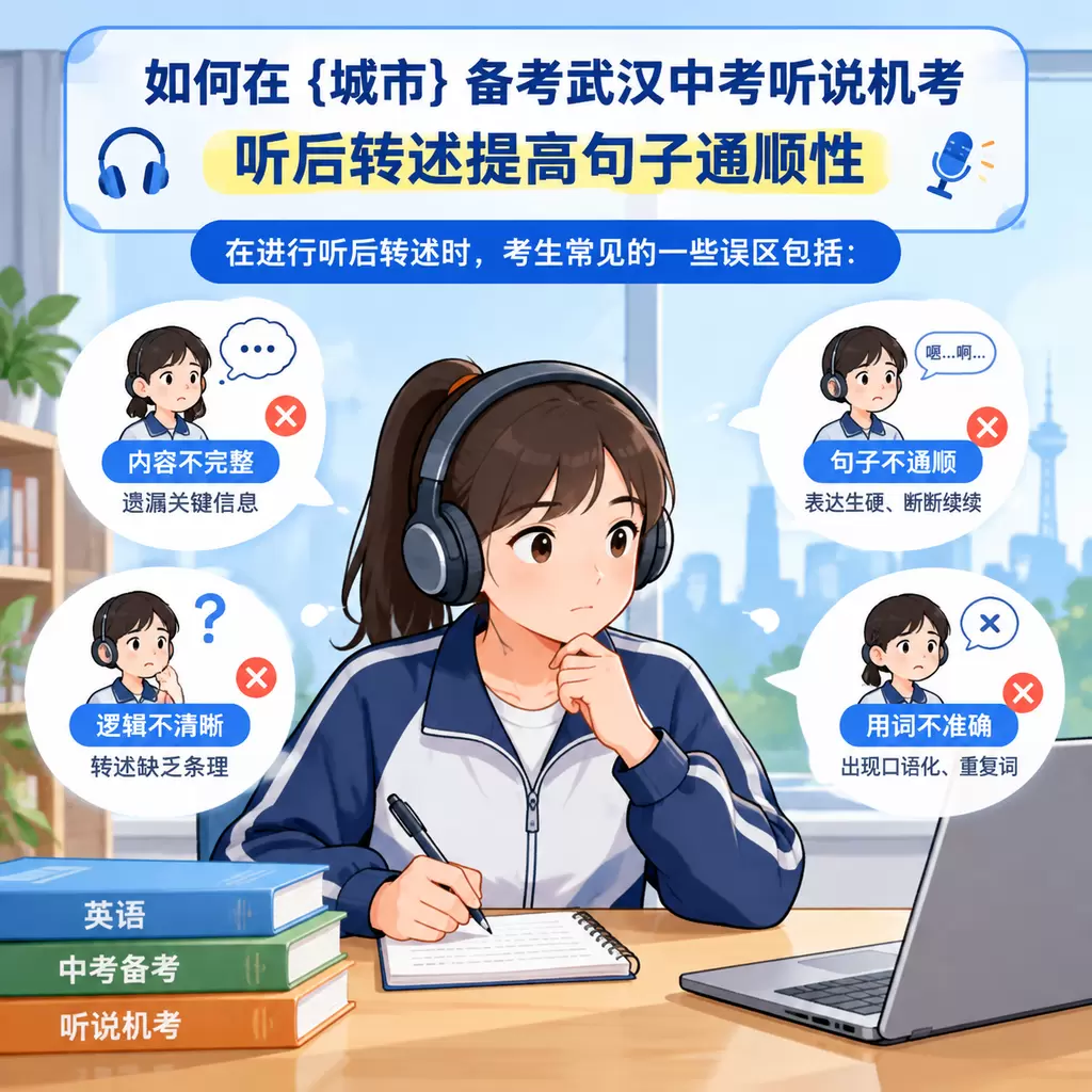 如何在秭归备考武汉中考听说机考听后转述提高句子通顺性