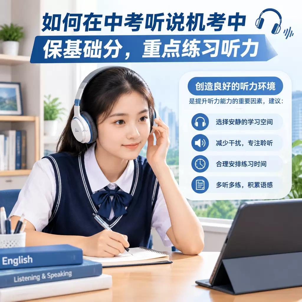 如何在秭归中考听说机考中保基础分,重点练习听力