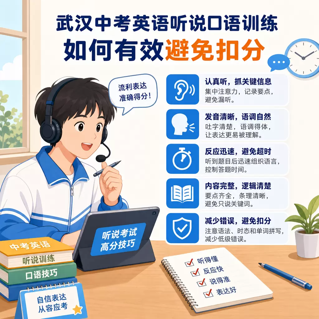 针对武汉中考的英语听说口语训练,怎样有效避免扣分