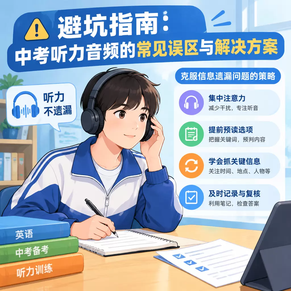 避坑指南:武汉中考听力音频的常见误区与解决方案