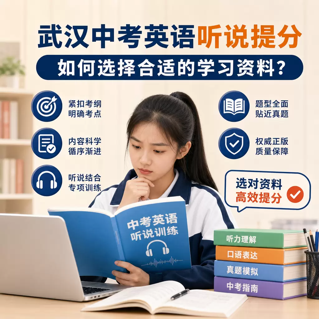 武汉中考英语听说提分,如何选择合适的学习资料?