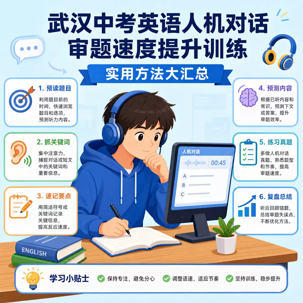 武汉中考英语人机对话审题速度提升训练,实用方法大汇总