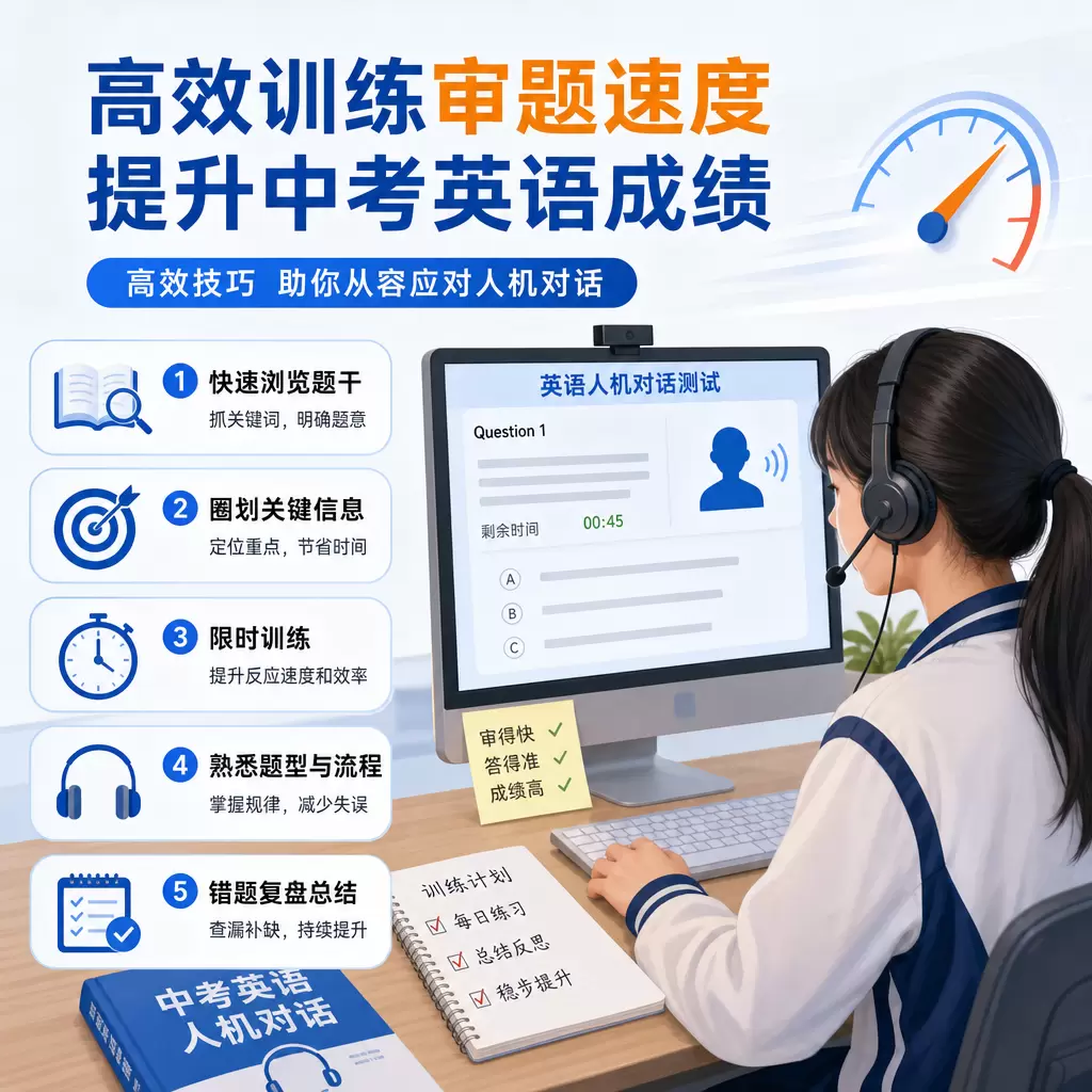 如何有效训练武汉中考英语人机对话审题速度,提升考试成绩