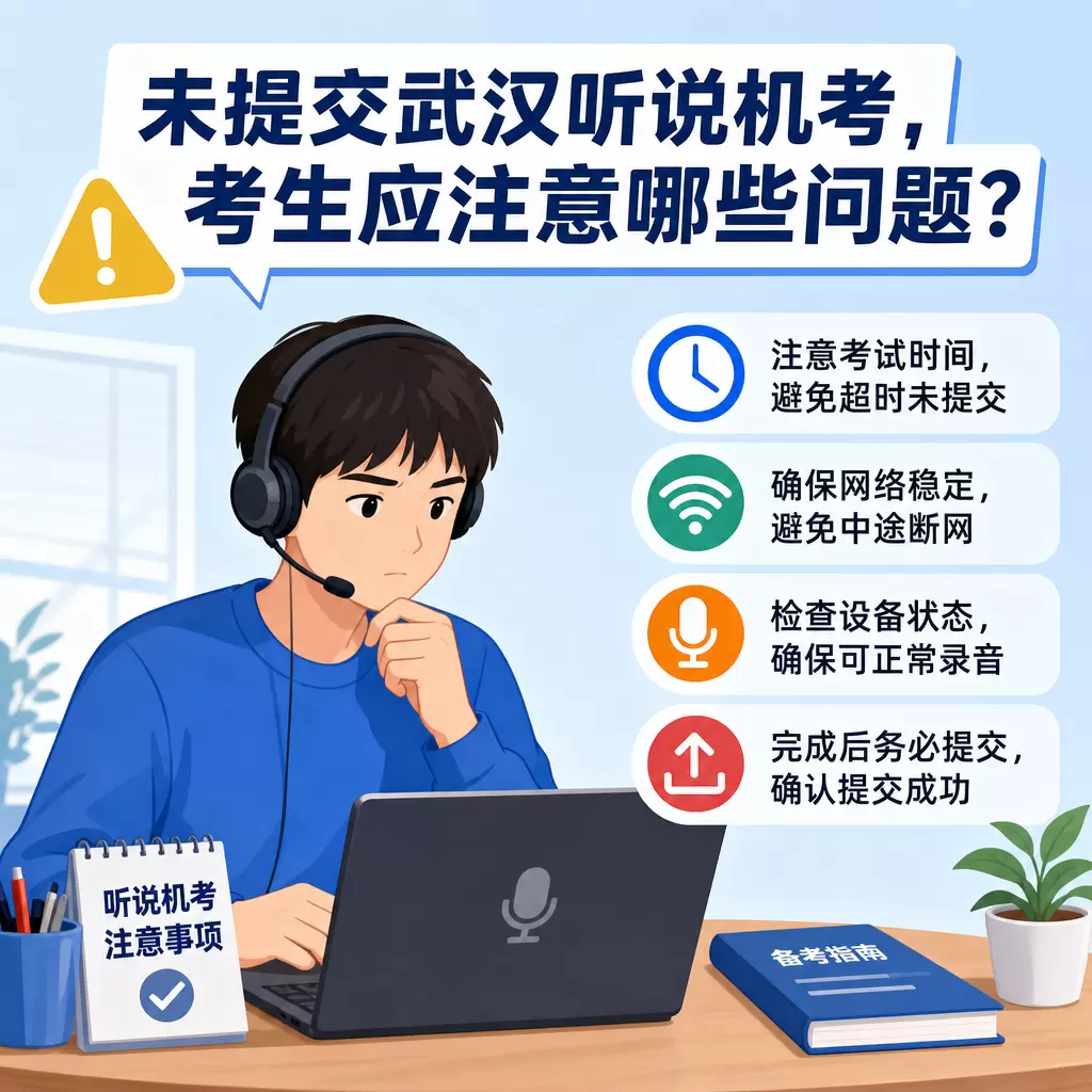 未提交武汉听说机考,考生应注意哪些问题?
