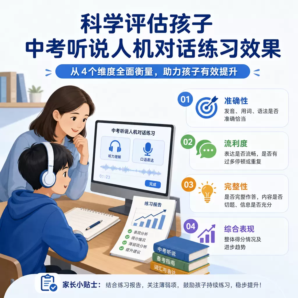 武汉家长如何科学评估孩子的中考听说人机对话练习效果