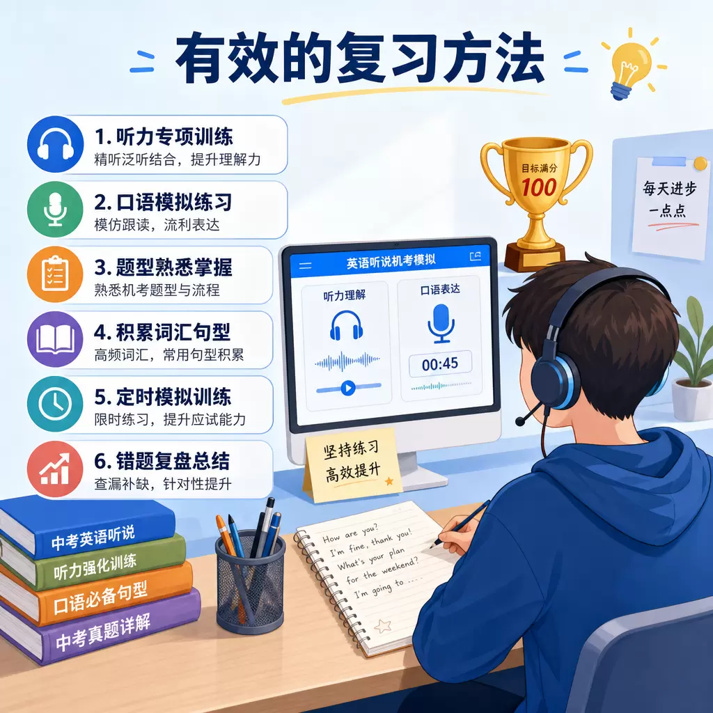如何制定武汉中考英语听说机考满分的复习计划?