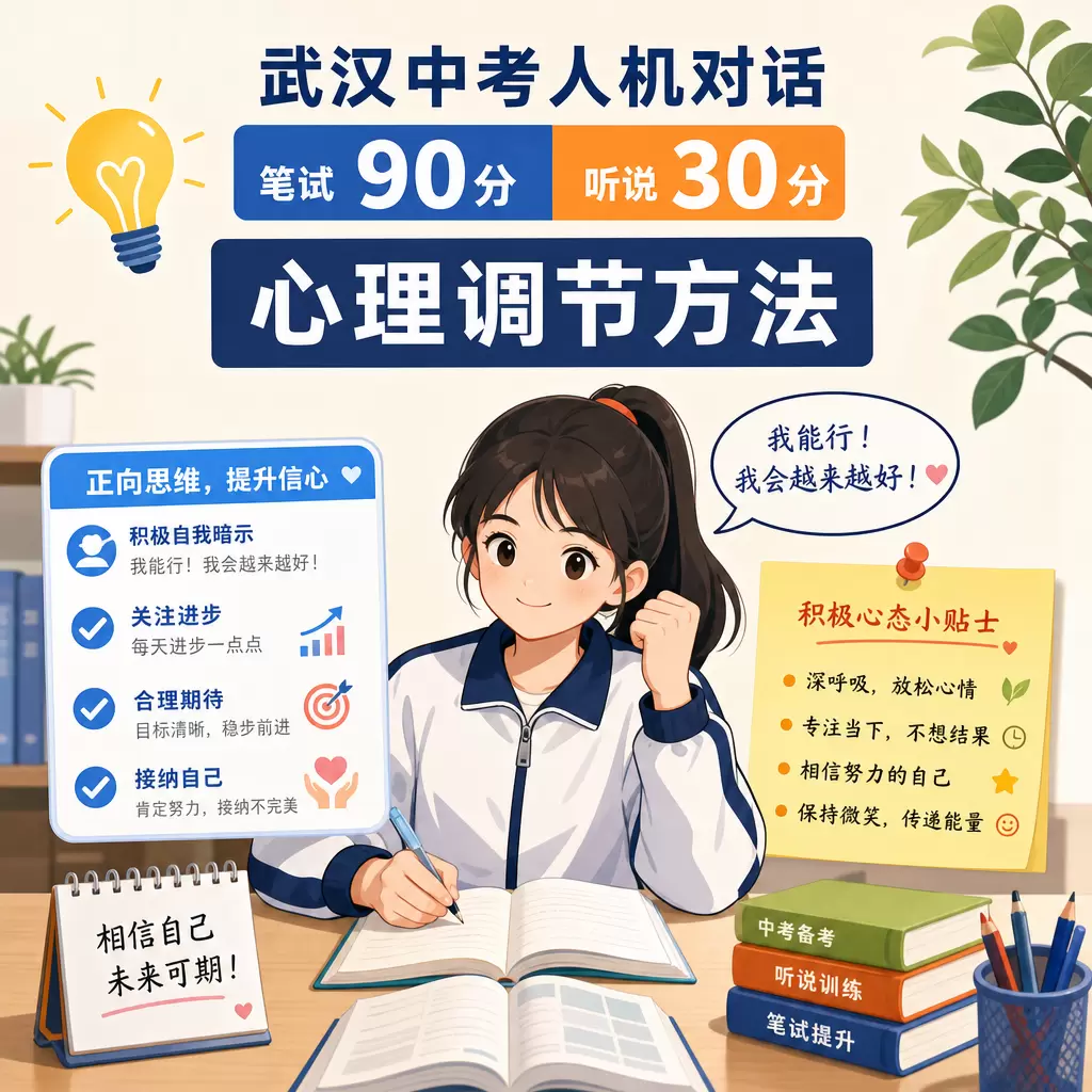武汉中考人机对话笔试90分听说30分的心理调节方法