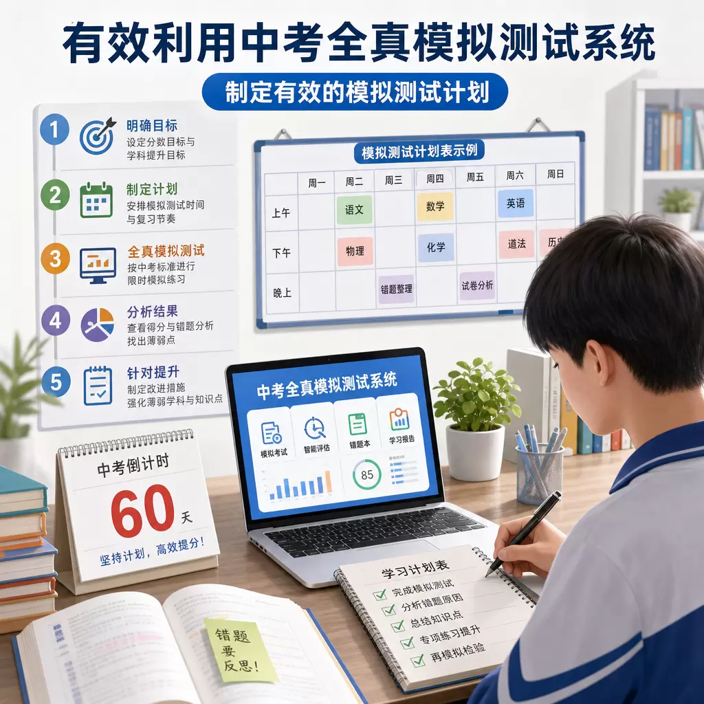 在秭归如何有效利用中考全真模拟测试系统?